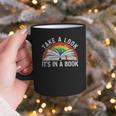 Take a Look It's In a Book Reading Vintage Retro Rainbow Graphic Print Coffee Mug Take a Look It's In a Book Reading Vintage Retro Rainbow Graphic Print Coffee Mug