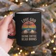 Love God Drink Coffee Read Books Graphic Print Coffee Mug