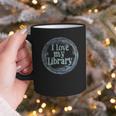 I Love My Library Medallion For Book Lover Reader Librarian Graphic Print Coffee Mug