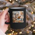 Owl Learning To Cook With Cookbook Chef Apron Stove Cooking Graphic Print Coffee Mug