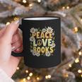 Peace Love Books Librarian Teacher Life Book Library Graphic Print Coffee Mug
