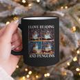 Penguin Love Reading And Penguins Child Book Lover Graphic Print Coffee Mug