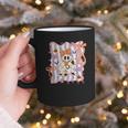 Preppy Coquette Bow Ghost Reading Books Halloween Book Graphic Print Coffee Mug