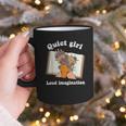 Quiet Girl Loud Imagination Book Lover Bookworm Reader Graphic Print Coffee Mug Quiet Girl Loud Imagination Book Lover Bookworm Reader Graphic Print Coffee Mug