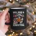 Well Read & Slightly Feral Raccoon Book Lover Graphic Graphic Print Coffee Mug
