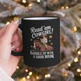 Read 'Em Cowgirl Saddle Up With A Good Book Rodeo Bookworm Graphic Print Coffee Mug