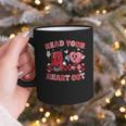 Read Your Heart Out Valentine Teacher Book Lover Graphic Print Coffee Mug