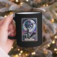 The Reader Tarot Card Reading Skeleton Skull Book Lover Graphic Print Coffee Mug