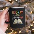 Reading Books Bibliophile Hooray It's Library Day Graphic Print Coffee Mug