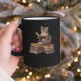 Reading Cat Book Lover Graphic Print Coffee Mug