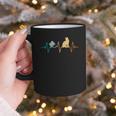Reading Cat Heartbeat Book & Cat Lover Graphic Print Coffee Mug