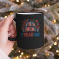 Reading Freadom Freedom Book Lover 4th Of July Men Women Graphic Print Coffee Mug
