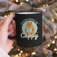 Reading Makes Me Cappy Bookworm Capybara Book Reading Graphic Print Coffee Mug