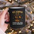 Reading Makes Me Feel Less Murdery Book Dragon Graphic Print Coffee Mug