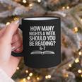 Reading Meme 6 To 7 Nights a Week Book Appreciation Graphic Print Coffee Mug