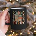 Reading Is My Therapy Book Lover Graphic Print Coffee Mug
