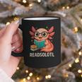 Readsolotl Kawaii Axolotl Reading Book Lover Graphic Print Coffee Mug Readsolotl Kawaii Axolotl Reading Book Lover Graphic Print Coffee Mug