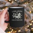 Retro Libraries Are For Everyone Racoon Reading Book Lover Graphic Print Coffee Mug Retro Libraries Are For Everyone Racoon Reading Book Lover Graphic Print Coffee Mug