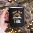 Retro Rainbow Take A Look It's In A Book Reading Graphic Print Coffee Mug