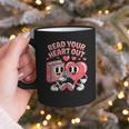 Retro Read Your Heart Out Valentine's Day Teacher Book Lover Graphic Print Coffee Mug Retro Read Your Heart Out Valentine's Day Teacher Book Lover Graphic Print Coffee Mug