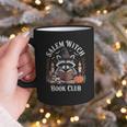 Salem Witch Book Club Raccoon Halloween Graphic Print Coffee Mug