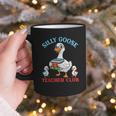 Silly Goose With Books Teacher Club School Educator Graphic Print Coffee Mug