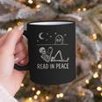 Skeleton Read In Peace Halloween Book Graphic Bookish Graphic Print Coffee Mug