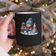 Snowman Reading Books Lovers Librarian Bookworm Christmas Graphic Print Coffee Mug Snowman Reading Books Lovers Librarian Bookworm Christmas Graphic Print Coffee Mug