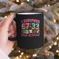Survived 67 Days Of School Ice Cream Drip Apple Pencil Book Graphic Print Coffee Mug