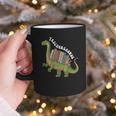 Teachersaurus Dinosaur Teachers Dino Reading Book Librarian Graphic Print Coffee Mug