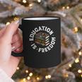 History Education Is Freedom Books Teach Black History Graphic Print Coffee Mug History Education Is Freedom Books Teach Black History Graphic Print Coffee Mug