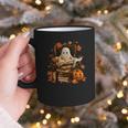 Vintage Ghost Book Reading Pumpkin Gothic Halloween Teachers Graphic Print Coffee Mug Vintage Ghost Book Reading Pumpkin Gothic Halloween Teachers Graphic Print Coffee Mug