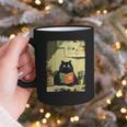 Vintage Japanese Cat Book Lovers Librarian Cat Dad Teacher Graphic Print Coffee Mug