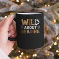 Wild About Reading Animal Bookworm Library Book Lover Reader Graphic Print Coffee Mug