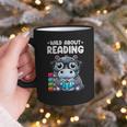 Wild About Reading Book Lover Hippo Graphic Print Coffee Mug