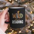 Wild About Reading Books Animal Theme Bookworm Library Day Graphic Print Coffee Mug