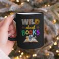 Wild About Reading Books Reader Bookworm Animals Book Lover Graphic Print Coffee Mug