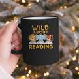 Wild About Reading Cute Animal Book Lover Kids Graphic Print Coffee Mug Wild About Reading Cute Animal Book Lover Kids Graphic Print Coffee Mug
