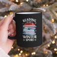 Winter Reading Book Bookworm Winter Graphic Print Coffee Mug
