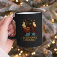 Wizard Cat Reading a Book While Crocheting Graphic Print Coffee Mug