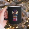 Woman And Books Stack Afro Girl Reading Lover Graphic Print Coffee Mug