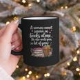 Woman Cannot Survive On Books Alone She Also Needs Yarn Graphic Print Coffee Mug Woman Cannot Survive On Books Alone She Also Needs Yarn Graphic Print Coffee Mug