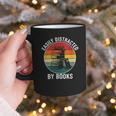 Women's Easily Distracted By Books Graphic Print Coffee Mug