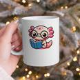 Adorable Book Lover Axolotl With Reading Glasses Cute Graphic Print Coffee Mug Adorable Book Lover Axolotl With Reading Glasses Cute Graphic Print Coffee Mug