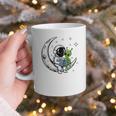 Astronaut Reading Book To Alien Moon Space Astronomy Graphic Print Coffee Mug