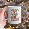 Book Lover Reading Bookish Floral Reading Powers Imagination Graphic Print Coffee Mug