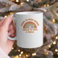 Born To Read Books Forced To Emails Vintage Retro Rainbow Graphic Print Coffee Mug