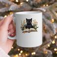 Cat Shirts For Women Book Lover Shirt Cute Cat And Book Premium Tri-Blend Graphic Print Coffee Mug
