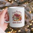 Cozy Readers Book Society Fall Autumn Floral Pumpkin Season Graphic Print Coffee Mug