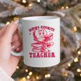 Cupid's Favorite Teacher Valentines Day Heart Book Lover Graphic Print Coffee Mug